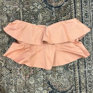 Rebecca Taylor Strapless Peplum Top